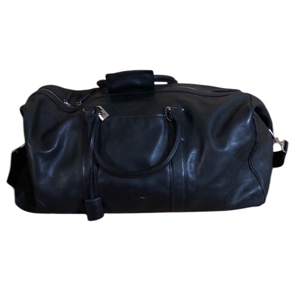 Coach Black Leather Duffle Travel bag - Picture 1 of 13